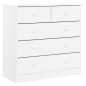 vidaXL Cómoda cajonera ALTA madera maciza pino blanco 77x35x73 cm