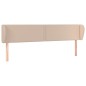 vidaXL Cabecero de cuero sintético color capuchino 203x23x78/88 cm vidaXL Cabecero de cuero sintético color capuchino 203x23x78/88 cm