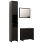 vidaXL Juego de muebles de baño 3 pzas madera de ingeniería negro vidaXL Juego de muebles de baño 3 pzas madera de ingeniería negro