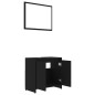 vidaXL Juego de muebles de baño 3 pzas madera de ingeniería negro vidaXL Juego de muebles de baño 3 pzas madera de ingeniería negro