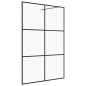 vidaXL Mampara de ducha accesible vidrio ESG claro negro 140x195 cm vidaXL Mampara de ducha accesible vidrio ESG claro negro 140x195 cm