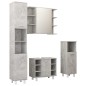 vidaXL Juego muebles de baño 4 pzas madera de ingeniería gris hormigón vidaXL Juego muebles de baño 4 pzas madera de ingeniería gris hormigón