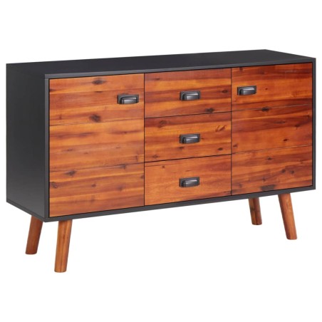 vidaXL Aparador de madera maciza de acacia y MDF 110x35x70 cm