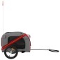 vidaXL Remolque de bicicleta mascotas hierro tela Oxford rojo gris vidaXL Remolque de bicicleta mascotas hierro tela Oxford rojo gris