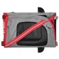 vidaXL Remolque de bicicleta mascotas hierro tela Oxford rojo gris vidaXL Remolque de bicicleta mascotas hierro tela Oxford rojo gris