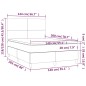 vidaXL Cama box spring con colchón cuero sintético marrón 140x200cm