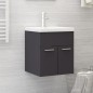 vidaXL Mueble con lavabo madera de ingeniería gris vidaXL Mueble con lavabo madera de ingeniería gris