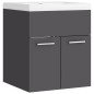 vidaXL Mueble con lavabo madera de ingeniería gris vidaXL Mueble con lavabo madera de ingeniería gris