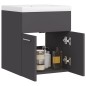 vidaXL Mueble con lavabo madera de ingeniería gris vidaXL Mueble con lavabo madera de ingeniería gris