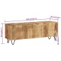 vidaXL Mueble de TV madera maciza de mango 110x30x40 cm