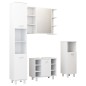 vidaXL Juego de muebles de baño 4 pzas madera de ingeniería blanco vidaXL Juego de muebles de baño 4 pzas madera de ingeniería blanco