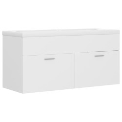 vidaXL Mueble con lavabo madera de ingeniería blanco