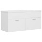 vidaXL Mueble con lavabo madera de ingeniería blanco vidaXL Mueble con lavabo madera de ingeniería blanco