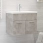 vidaXL Mueble con lavabo madera de ingeniería gris hormigón vidaXL Mueble con lavabo madera de ingeniería gris hormigón