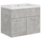 vidaXL Mueble con lavabo madera de ingeniería gris hormigón vidaXL Mueble con lavabo madera de ingeniería gris hormigón