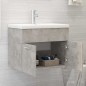 vidaXL Mueble con lavabo madera de ingeniería gris hormigón vidaXL Mueble con lavabo madera de ingeniería gris hormigón