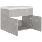 vidaXL Mueble con lavabo madera de ingeniería gris hormigón vidaXL Mueble con lavabo madera de ingeniería gris hormigón
