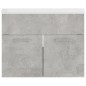 vidaXL Mueble con lavabo madera de ingeniería gris hormigón vidaXL Mueble con lavabo madera de ingeniería gris hormigón