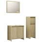 vidaXL Juego de muebles de baño 3 pzas madera ingeniería roble Sonoma vidaXL Juego de muebles de baño 3 pzas madera ingeniería roble Sonoma