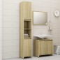 vidaXL Juego de muebles de baño 3 pzas madera ingeniería roble Sonoma