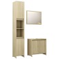 vidaXL Juego de muebles de baño 3 pzas madera ingeniería roble Sonoma