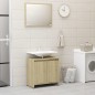 vidaXL Juego de muebles de baño 3 pzas madera ingeniería roble Sonoma