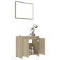 vidaXL Juego de muebles de baño 3 pzas madera ingeniería roble Sonoma
