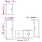 vidaXL Set de muebles de TV 5 pzas madera contrachapada gris hormigón