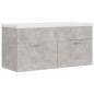 vidaXL Mueble con lavabo madera de ingeniería gris hormigón vidaXL Mueble con lavabo madera de ingeniería gris hormigón