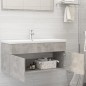 vidaXL Mueble con lavabo madera de ingeniería gris hormigón vidaXL Mueble con lavabo madera de ingeniería gris hormigón