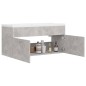 vidaXL Mueble con lavabo madera de ingeniería gris hormigón vidaXL Mueble con lavabo madera de ingeniería gris hormigón