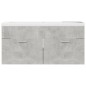 vidaXL Mueble con lavabo madera de ingeniería gris hormigón vidaXL Mueble con lavabo madera de ingeniería gris hormigón