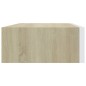 vidaXL Estantes de pared con cajón 2 uds MDF roble/blanco 40x23,5x10cm vidaXL Estantes de pared con cajón 2 uds MDF roble/blanco 40x23,5x10cm