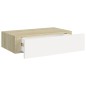 vidaXL Estantes de pared con cajón 2 uds MDF roble/blanco 40x23,5x10cm vidaXL Estantes de pared con cajón 2 uds MDF roble/blanco 40x23,5x10cm