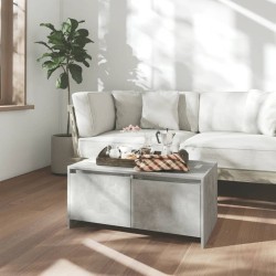 vidaXL Mesa de centro madera de ingeniería gris hormigón 90x50x41,5 cm