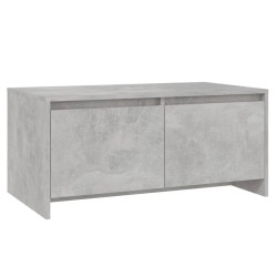 vidaXL Mesa de centro madera de ingeniería gris hormigón 90x50x41,5 cm