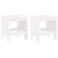 vidaXL Taburetes de jardín 2 uds madera maciza pino blanco 40x36x45 cm vidaXL Taburetes de jardín 2 uds madera maciza pino blanco 40x36x45 cm