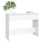 vidaXL Mesa consola madera de ingeniería blanca 100x35x76,5 cm vidaXL Mesa consola madera de ingeniería blanca 100x35x76,5 cm