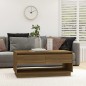 vidaXL Mesa de centro madera de ingeniería marrón roble 102,5x55x44 cm