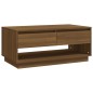 vidaXL Mesa de centro madera de ingeniería marrón roble 102,5x55x44 cm