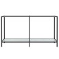 vidaXL Mesa de consola vidrio templado blanco 140x35x75,5 cm vidaXL Mesa de consola vidrio templado blanco 140x35x75,5 cm