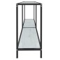 vidaXL Mesa de consola vidrio templado blanco 140x35x75,5 cm vidaXL Mesa de consola vidrio templado blanco 140x35x75,5 cm
