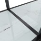 vidaXL Mesa de consola vidrio templado blanco 140x35x75,5 cm vidaXL Mesa de consola vidrio templado blanco 140x35x75,5 cm