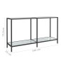 vidaXL Mesa de consola vidrio templado blanco 140x35x75,5 cm vidaXL Mesa de consola vidrio templado blanco 140x35x75,5 cm