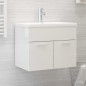 vidaXL Mueble con lavabo madera de ingeniería blanco brillante vidaXL Mueble con lavabo madera de ingeniería blanco brillante