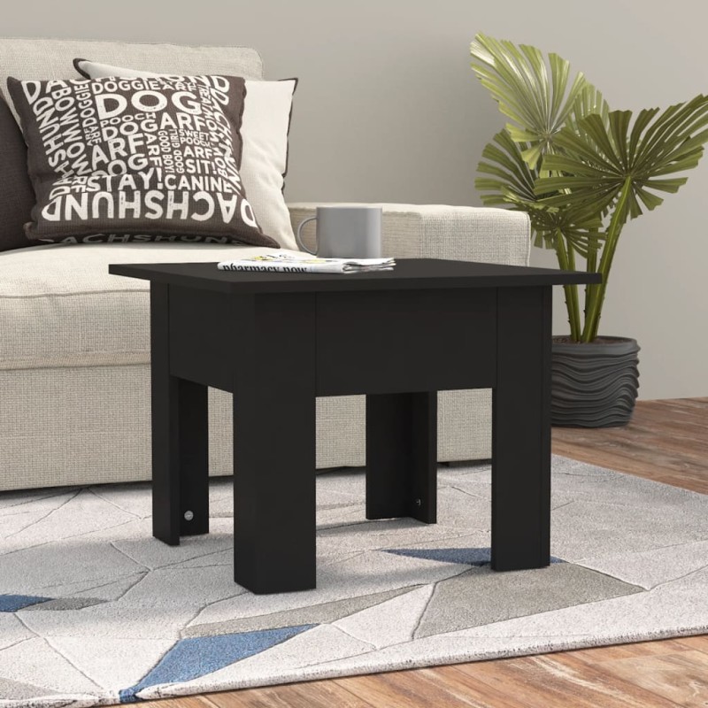 vidaXL Mesa de centro madera de ingeniería negra 55x55x42 cm vidaXL Mesa de centro madera de ingeniería negra 55x55x42 cm