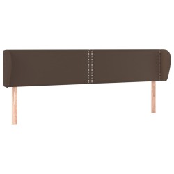 vidaXL Cabecero de cuero sintético marrón 203x23x78/88 cm