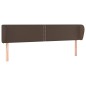 vidaXL Cabecero de cuero sintético marrón 203x23x78/88 cm vidaXL Cabecero de cuero sintético marrón 203x23x78/88 cm