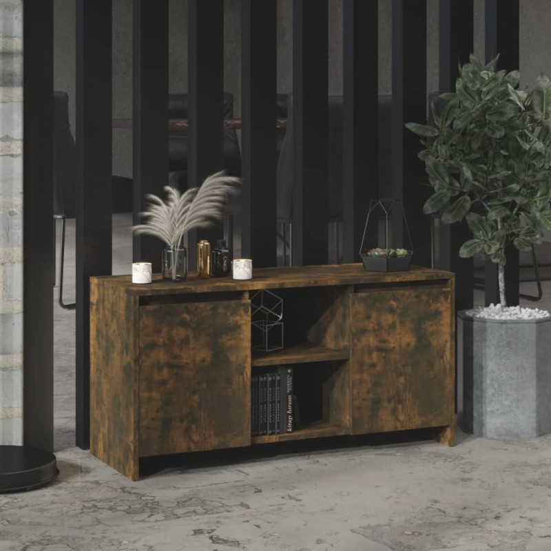 vidaXL Mueble de TV madera de ingeniería roble ahumado 102x37,5x52,5cm