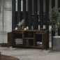vidaXL Mueble de TV madera de ingeniería roble ahumado 102x37,5x52,5cm